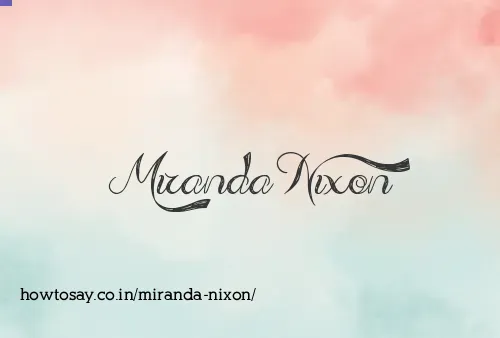 Miranda Nixon