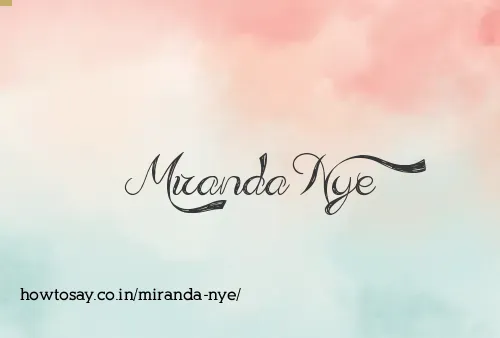 Miranda Nye