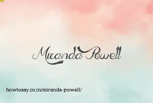 Miranda Powell