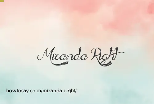 Miranda Right