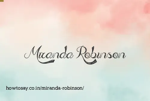 Miranda Robinson