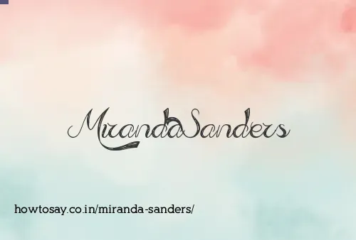 Miranda Sanders