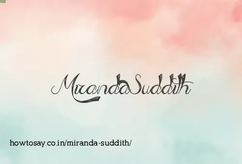 Miranda Suddith