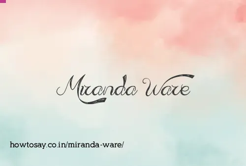 Miranda Ware