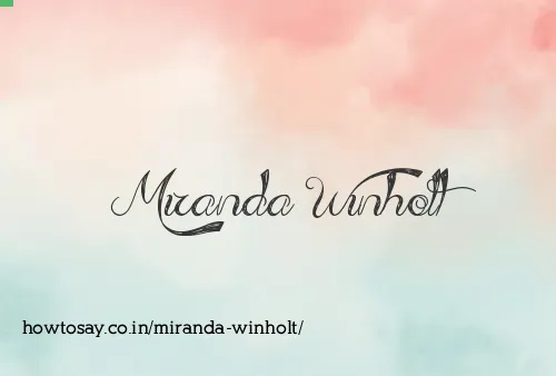 Miranda Winholt