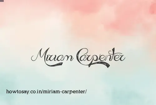 Miriam Carpenter