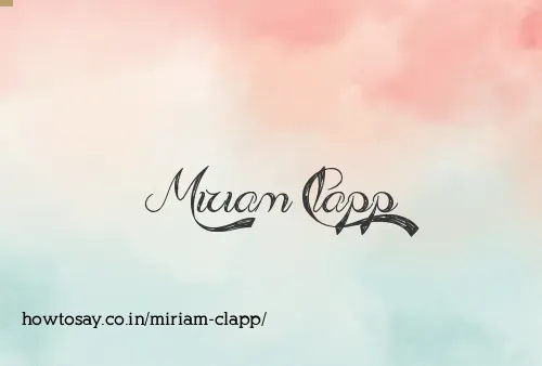 Miriam Clapp