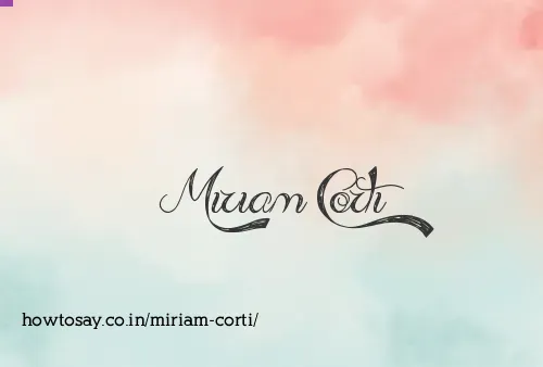 Miriam Corti