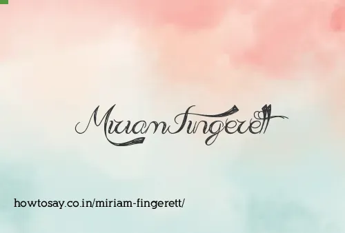 Miriam Fingerett