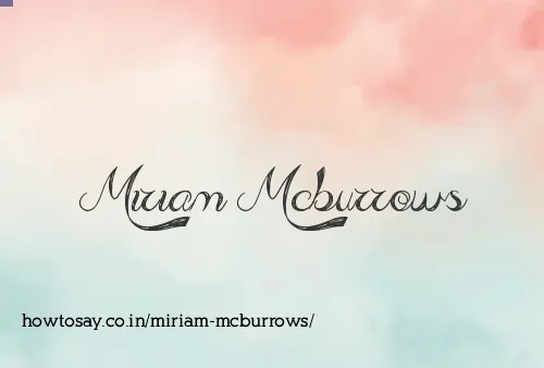 Miriam Mcburrows