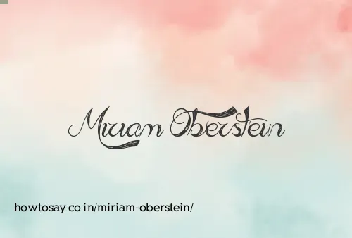 Miriam Oberstein