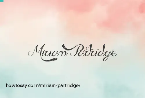Miriam Partridge
