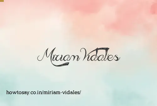 Miriam Vidales