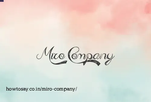 Miro Company