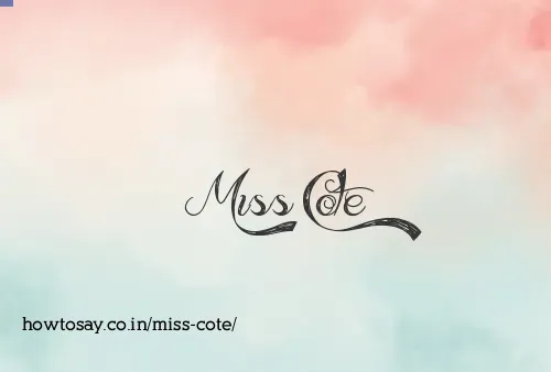 Miss Cote