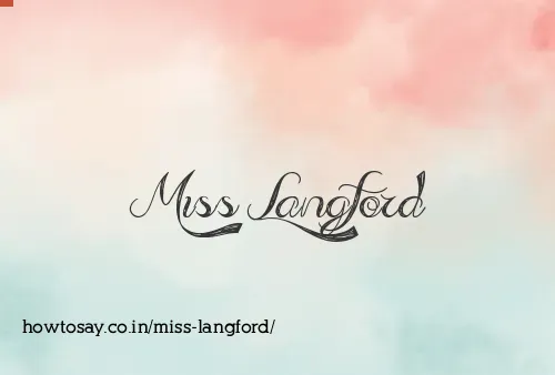 Miss Langford