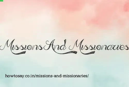 Missions And Missionaries