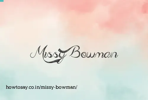 Missy Bowman