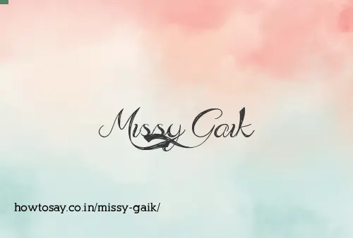 Missy Gaik
