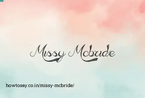 Missy Mcbride