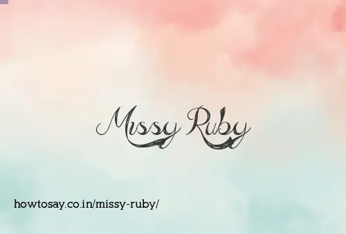 Missy Ruby