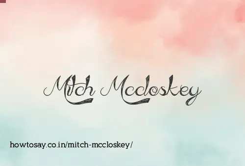 Mitch Mccloskey