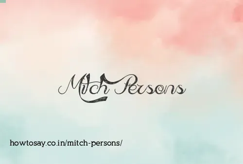 Mitch Persons