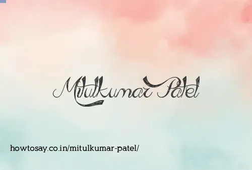 Mitulkumar Patel