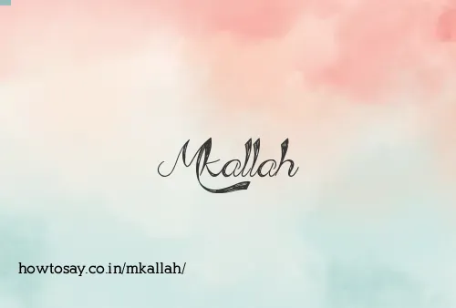 Mkallah