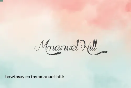 Mmanuel Hill