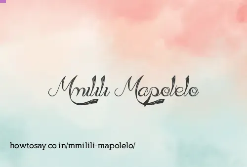 Mmilili Mapolelo