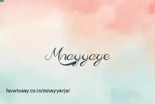 Mnayyarje