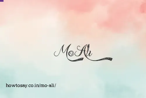 Mo Ali
