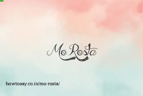 Mo Rosta