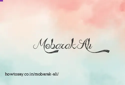 Mobarak Ali