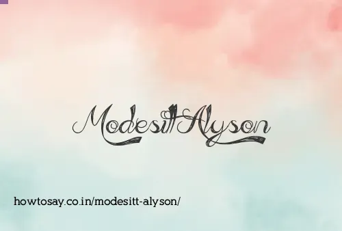 Modesitt Alyson