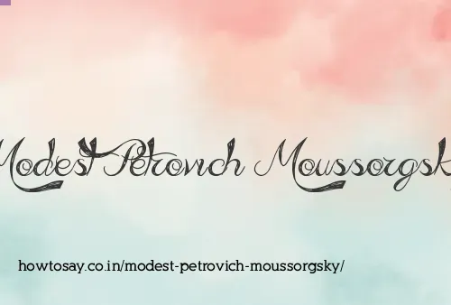 Modest Petrovich Moussorgsky