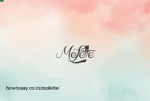 Mofette