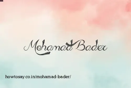 Mohamad Bader