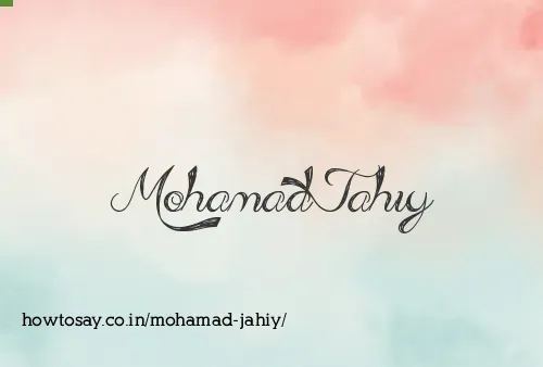 Mohamad Jahiy