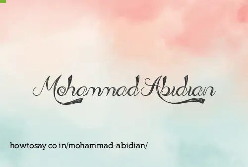 Mohammad Abidian