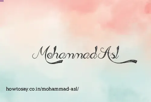 Mohammad Asl