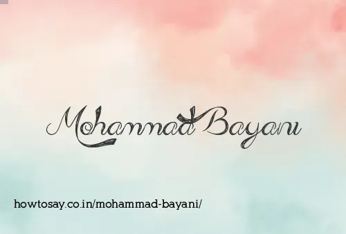 Mohammad Bayani