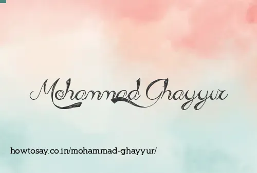 Mohammad Ghayyur
