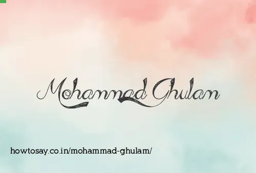 Mohammad Ghulam