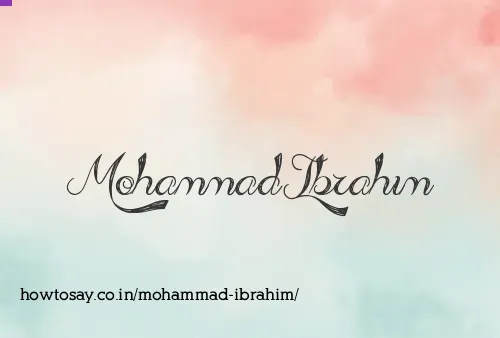 Mohammad Ibrahim