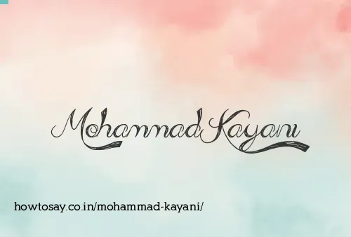 Mohammad Kayani