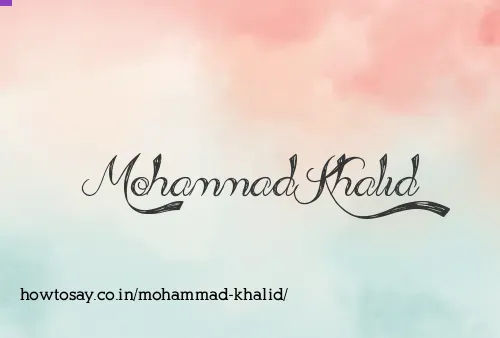 Mohammad Khalid