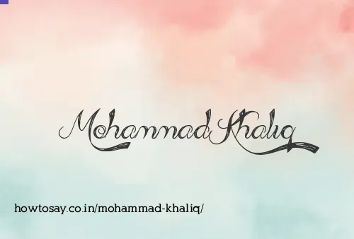 Mohammad Khaliq