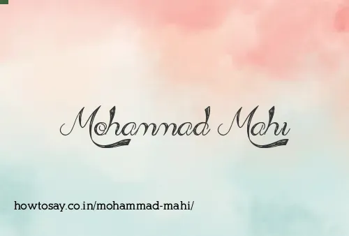 Mohammad Mahi